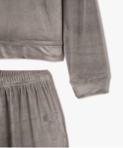 Pyjama en velours avec inscription Chicago fille